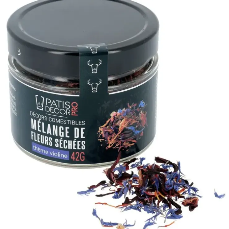 Cerf Dellier Mélange de fleurs séchées violines 42 g New