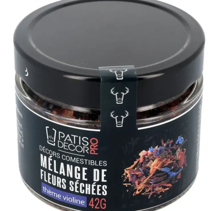 Cerf Dellier Mélange de fleurs séchées violines 42 g New