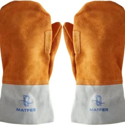 Cerf Dellier Moufles de protection en croûte cuir 10 cm