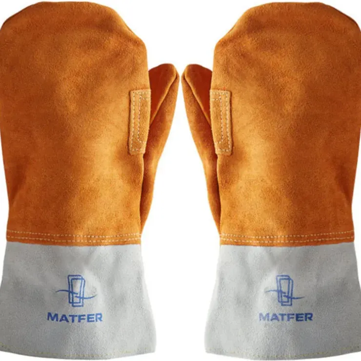 Cerf Dellier Moufles de protection en croûte cuir 10 cm