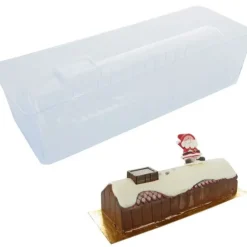 Cerf Dellier Moule à bûche PVC "Chalet de Noël" Hot