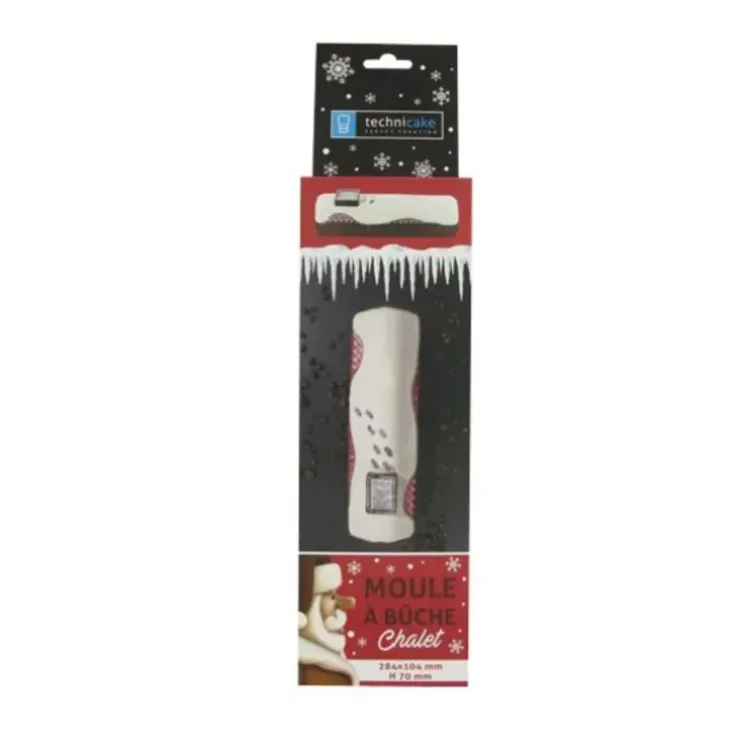 Cerf Dellier Moule à bûche PVC "Chalet de Noël" Hot
