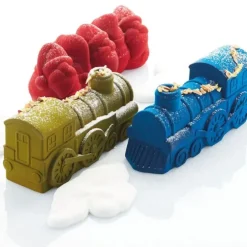 Cerf Dellier Moule à bûche silicone Train Pavoni New