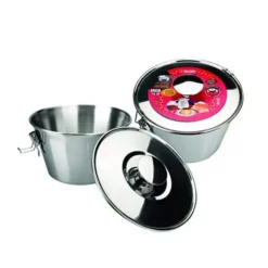 Cerf Dellier Moule à flan avec couvercle inox Ø 16 cm Discount