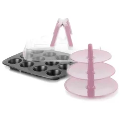 Cerf Dellier Moule à muffins avec Couvercle + Support Discount
