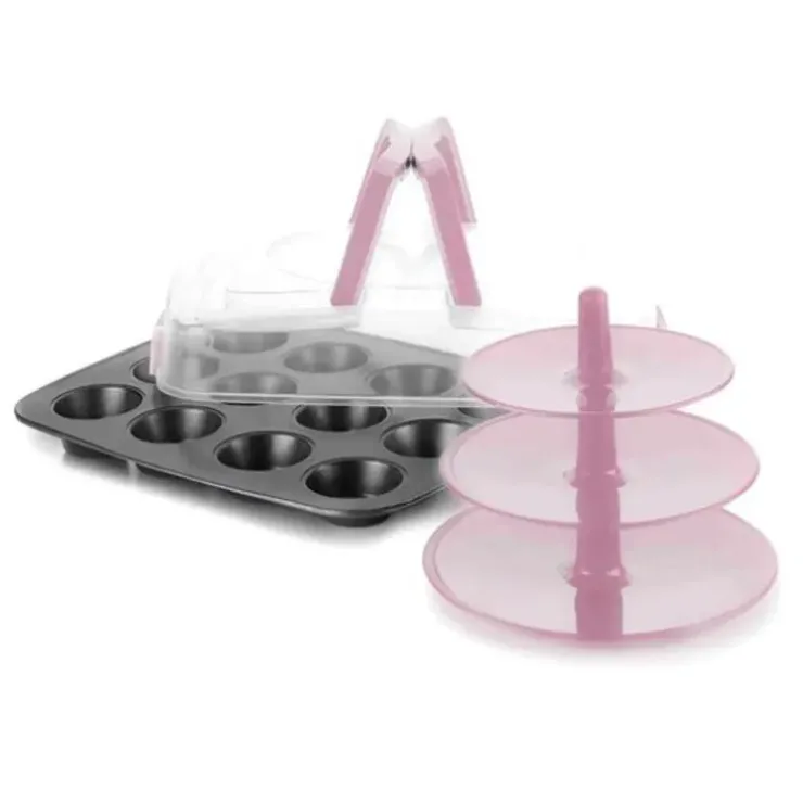 Cerf Dellier Moule à muffins avec Couvercle + Support Discount