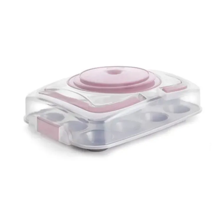 Cerf Dellier Moule à muffins avec Couvercle + Support Discount