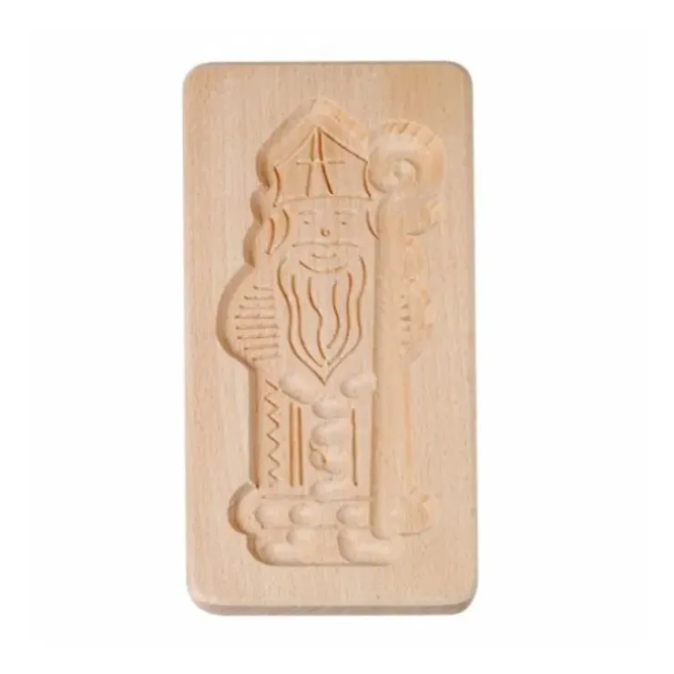 Cerf Dellier Moule à spéculoos en bois Saint Nicolas New