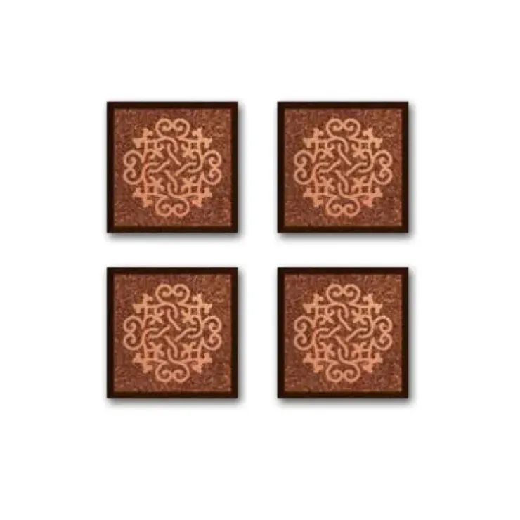 Cerf Dellier Moule carrés chocolat décor arabesques Clearance