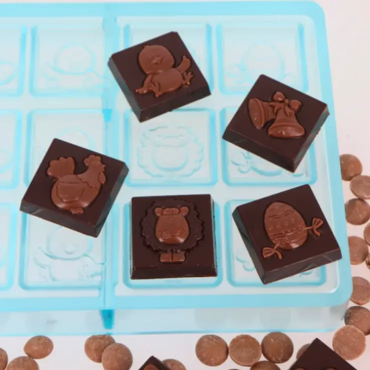 Cerf Dellier Moule carrés chocolat napolitains Pâques Discount