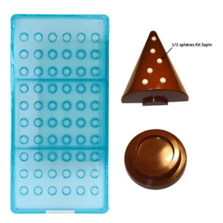Cerf Dellier Moule chocolat 60 demi sphères Hot