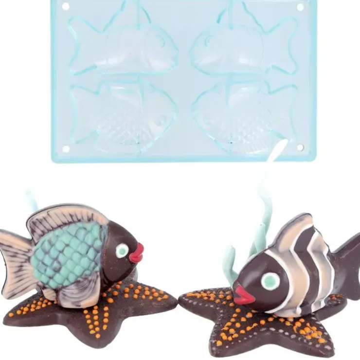 Cerf Dellier Moule chocolat 2 poissons tropicaux Outlet