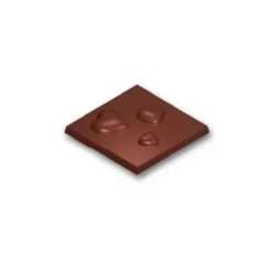 Cerf Dellier Moule chocolat Carrés 3 coeurs Discount