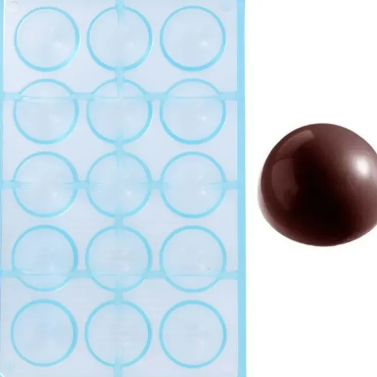 Cerf Dellier Moule chocolat demi-sphères 41 mm Discount