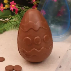 Cerf Dellier Moule chocolat en 3 parties œuf 3D à motif Clearance