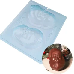 Cerf Dellier Moule chocolat en 3 parties Visage du père Noël Patisdécor Discount
