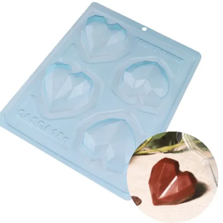 Cerf Dellier Moule chocolat en 3 parties coeurs origami Sale