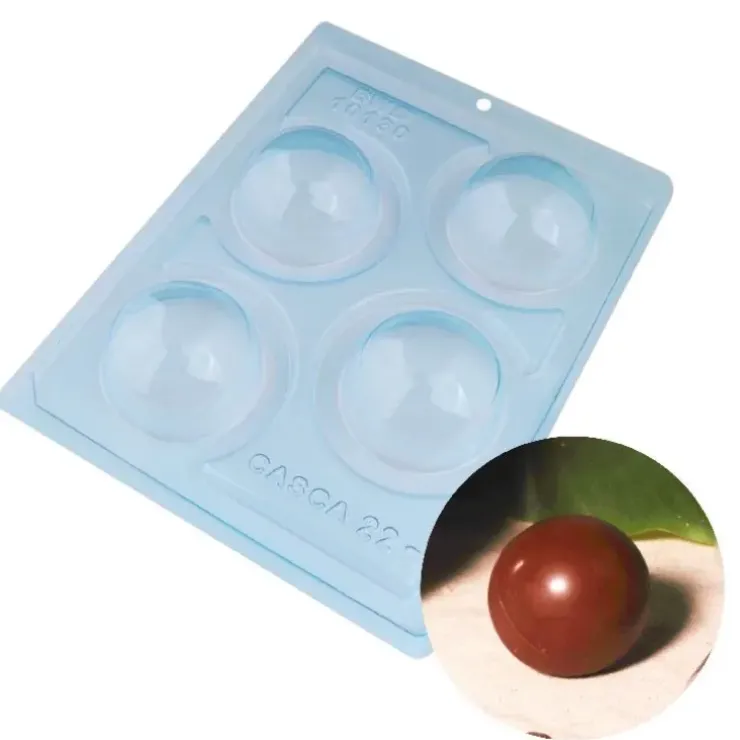 Cerf Dellier Moule chocolat en 3 parties demi-sphères 6 cm Hot