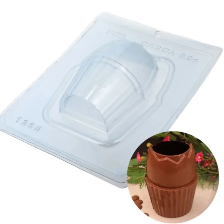 Cerf Dellier Moule chocolat en 3 parties demi œuf cupcake 3D Discount