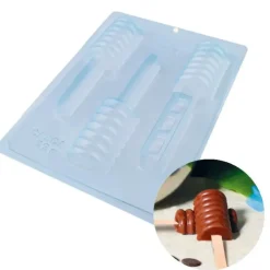 Cerf Dellier Moule chocolat en 3 parties glaces à spirales