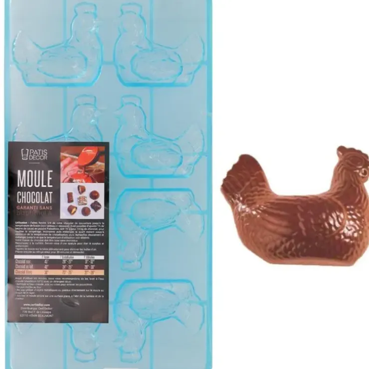 Cerf Dellier Moule chocolat Poules couveuses 7 cm