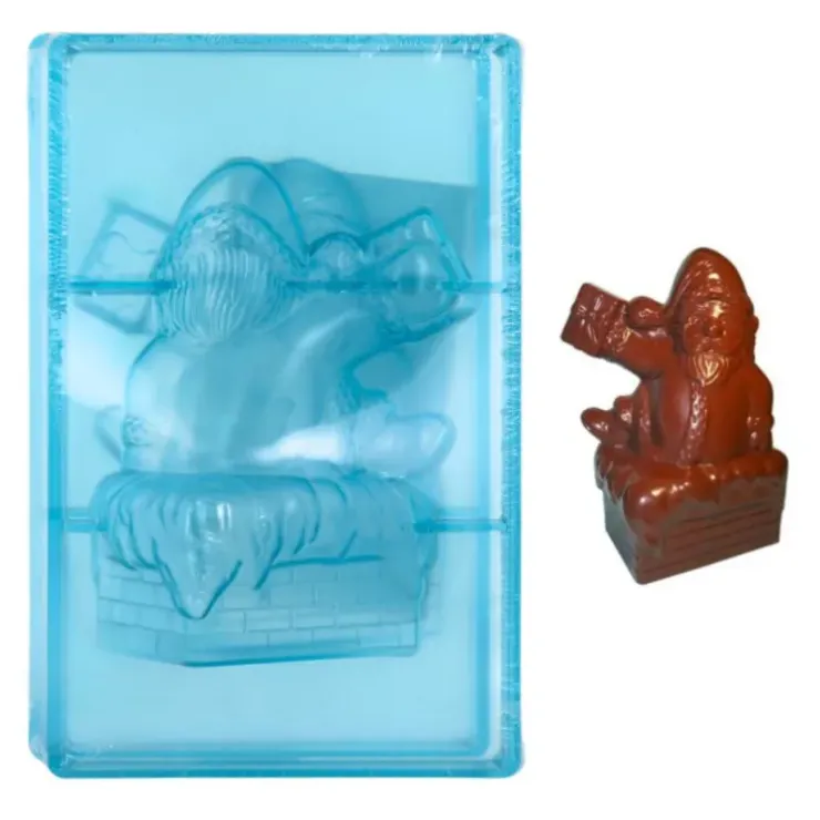 Cerf Dellier Moule chocolat Père Noël cheminée Hot
