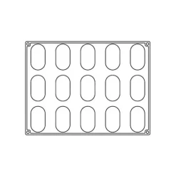 Cerf Dellier Moule en silicone Delish 15 empreintes Pavoni Italia Discount