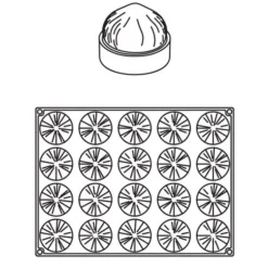 Cerf Dellier Moule mini tarte 3D Noisettes Pavoni Discount