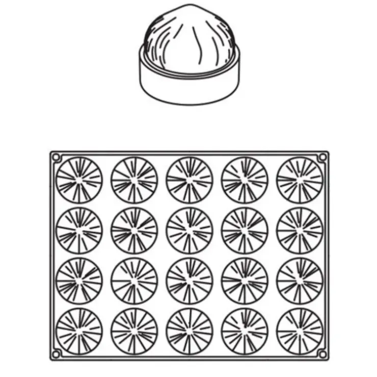 Cerf Dellier Moule mini tarte 3D Noisettes Pavoni Discount
