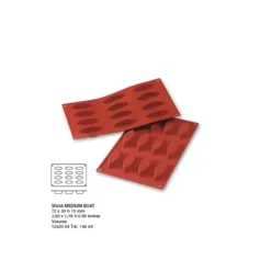 Cerf Dellier Moule silicone 12 barquettes moyennes Outlet