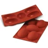 Cerf Dellier Moule silicone 5 demi oeufs 10 cm