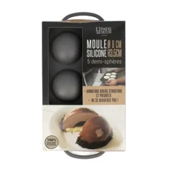 Cerf Dellier Moule silicone 5 demi-sphères Ø 8 cm Hot