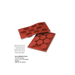 Cerf Dellier Moule silicone 9 ovales 70x50 mm Hot