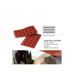 Cerf Dellier Moule silicone 18 petits diamants