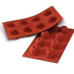 Cerf Dellier Moule silicone 8 petits Gugelhopfs 5,5 cm Hot