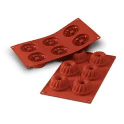 Cerf Dellier Moule silicone 6 petits Kouglofs New