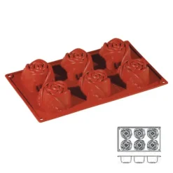 Cerf Dellier Moule silicone 6 roses Clearance