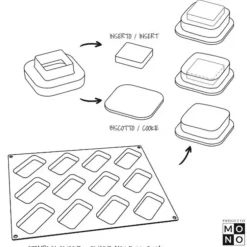 Cerf Dellier Moule silicone Rectangular Pavoni