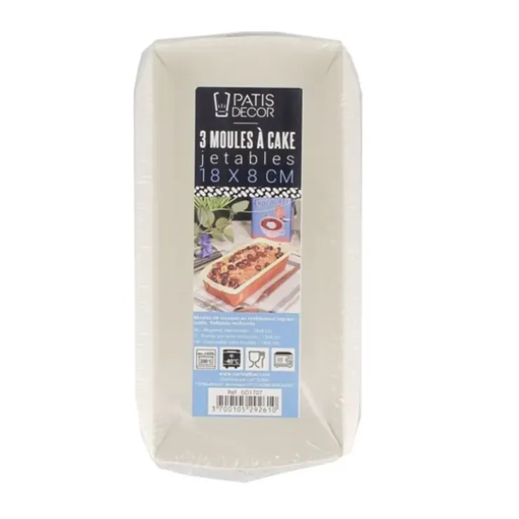 Cerf Dellier Moules à cake jetables (x3) Clearance