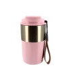 Cerf Dellier Mug isotherme rose et or - 450 ml