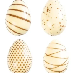 Cerf Dellier Oeufs chocolat blanc assortis 3D 3,8 x 2,4 cm (x96) New