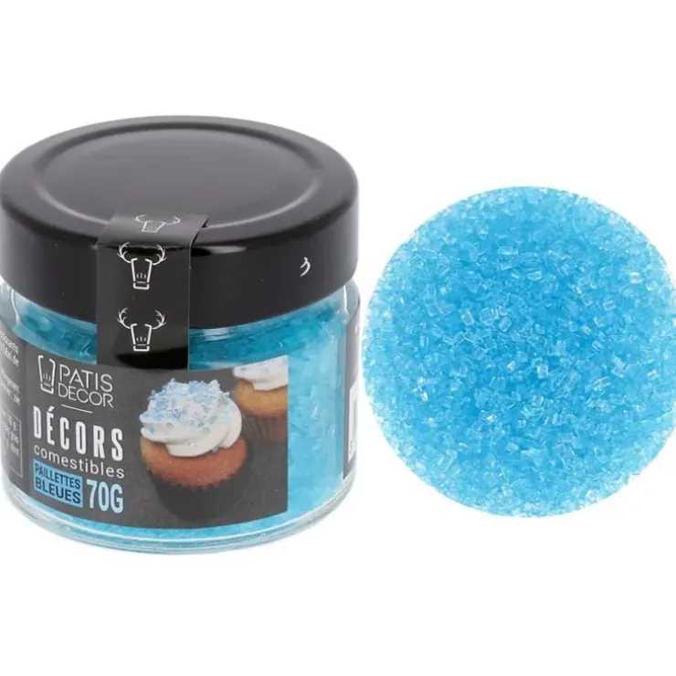 Cerf Dellier Paillettes alimentaires bleues Hot