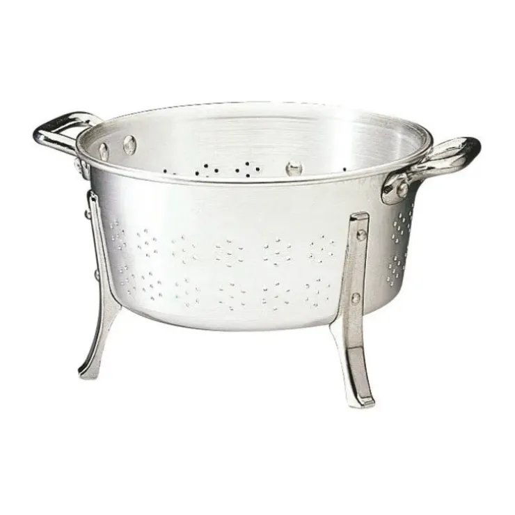 Cerf Dellier Passoire en aluminium à pieds et à anses 32 cm Discount