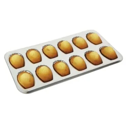 Cerf Dellier Plaque à 12 madeleines en fer blanc Gobel Hot
