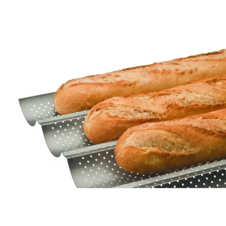 Cerf Dellier Plaque à baguettes perforée antiadhésive 4 baguettes Online