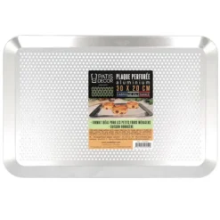 Cerf Dellier Plaque pâtisserie perforée alu 20 x 30 cm Discount