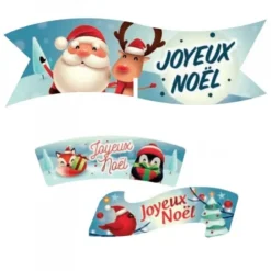 Cerf Dellier Plaquette azyme Joyeuses Noël assorties (x24) New