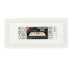Cerf Dellier Plateau dentelle rectangulaire blanc Discount