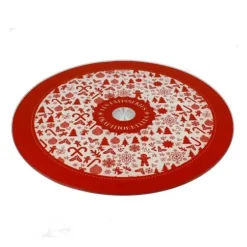 Cerf Dellier Plateau tournant verre Noël 28 cm Sale