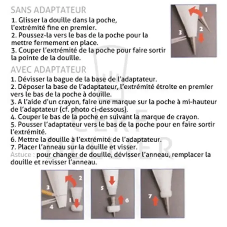 Cerf Dellier Poche à douilles jetable PME (x12) Discount